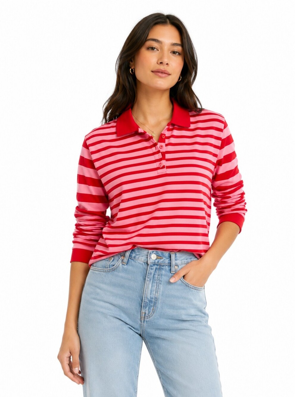 English Factory Polo | XS | Pink Stripe